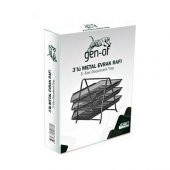 Gen-Of Metal Ofis Seti Siyah(Metal Evrak Rafı+3Lü Masa Seti) - 4