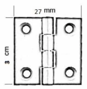 Sabit Menteşe Pirinç Sarı 30*27mm thumbnail 2