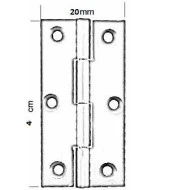 Sabit Menteşe Pirinç Sarı 40*20mm thumbnail 2
