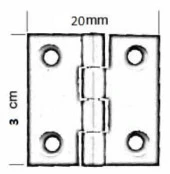 Sabit Menteşe Pirinç Sarı 30*20mm thumbnail 2