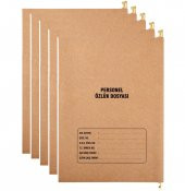 Metal Askılı Personel Özlük Dosyası 8 Yapraklı 5 li Paket - 1