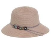 Çiçekli Kadın Hasır Şapka 1457 thumbnail 5