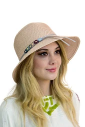 Çiçekli Kadın Hasır Şapka 1457 thumbnail 6