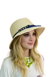 Çiçekli Kadın Hasır Şapka 1457 thumbnail 9