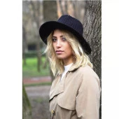 Örme Geniş Kenarlı Kadın Fötr 7171 Siyah thumbnail 1