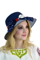 Kadın Hasır Şapka 3852 thumbnail 4