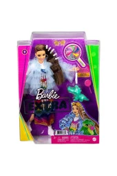 Mattel Barbie Extra Renkli Elbiseli Bebek thumbnail 4