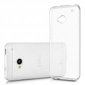 HTC One M7 Kılıf Şeffaf Süper Silikon Kamera Korumalı - 2