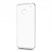 HTC One M7 Kılıf Şeffaf Süper Silikon Kamera Korumalı - 4