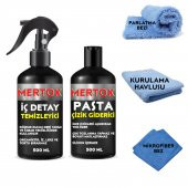 MERTOX ARAÇ ARABA OTOMOBİL OTO TEMİZLİK SETİ - İÇ DETAY TEMİZLEME SPREY + İNCE PASTA CİLA ÇİZİK GİDERİCİ 2X500ML - 1