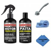 MERTOX ARAÇ ARABA OTOMOBİL OTO TEMİZLİK SETİ - MOTOR TEMİZLEME SPREYİ + İNCE ÇİZİK GİDERİCİ PASTA 2X500ML - 1