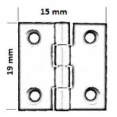 Tavla Menteşesi 15*19mm - 2