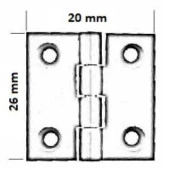 Tavla Menteşesi 20*26mm - 2