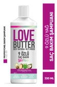 LOVEBUTTER ( 9 ) Özlü Saç Besleyici Komple Saç Bakım Şampuanı 330 ML - 1