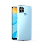 Oppo A15 Kılıf Kamera Korumalı Şeffaf Süper Silikon Kapak - 1