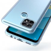 Oppo A15 Kılıf Kamera Korumalı Şeffaf Süper Silikon Kapak - 7