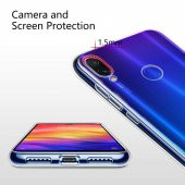 Redmi Note 7 Zore Süper Silikon Kılıf Kamera Korumalı + Cam - 2