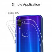 Redmi Note 7 Zore Süper Silikon Kılıf Kamera Korumalı + Cam - 5