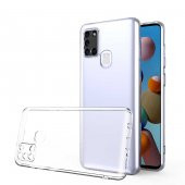 Samsung Galaxy A21S Kılıf Kamera Korumalı Şeffaf Süper Silikon Kapak - 5