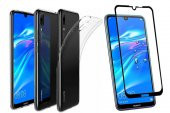 Huawei Y6 2019 (Honor 8A) Kılıf Şeffaf Süper Silikon + 6D Nano Cam - 1