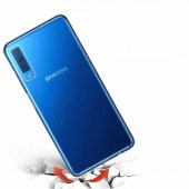 Samsung Galaxy A7 2018 Kılıf Şeffaf Süper Silikon Kamera Korumalı - 3