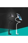 Masaüstü Akrobat Telefon ve Tablet Tutucu Stand 360 Derece Oynar Başlıklı Siyah - 2