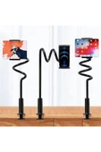 Masaüstü Akrobat Telefon ve Tablet Tutucu Stand 360 Derece Oynar Başlıklı Siyah - 3