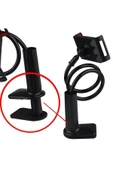 Masaüstü Akrobat Telefon ve Tablet Tutucu Stand 360 Derece Oynar Başlıklı Siyah - 5