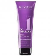 Revlon Professional Be Fabulous Hair Recovery Open Cuticle Shampoo Kuru ve Yıpranmış Saçlar İçin Bakım Şampuanı 250ML Step 1 - 1