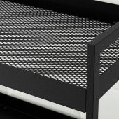 3 Katlı Servis Arabası IKEA Siyah Renk 50.5x30x83 cm Düzenleyici Raf Ünitesi Çelik - 5