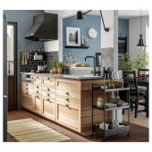 3 Katlı Servis Arabası IKEA Siyah Renk 50.5x30x83 cm Düzenleyici Raf Ünitesi Çelik - 7