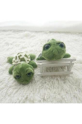 15 Cm Yeşil Kaplumbağa Tosbik Caretta Caretta Peluş Anahtarlık  Hediye - 6