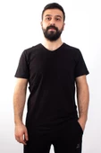 TWİSTER JEANS 1827 SİYAH V  YAKA ERKEK T-SHİRT thumbnail 2