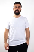TWİSTER JEANS 1827 BEYAZ V  YAKA ERKEK T-SHİRT - 2