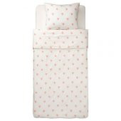 Çocuk Nevresim Takımı Tek Kişilik Kalpli IKEA 150x200/50x60 cm MeridyenDukkan Kız Çocuk - 3