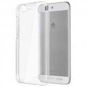 Huawei Ascend G7 Kılıf Şeffaf Süper Silikon Kapak - 2