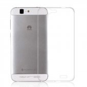 Huawei Ascend G7 Kılıf Şeffaf Süper Silikon Kapak - 4