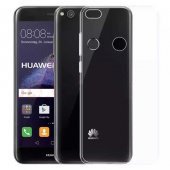 Huawei P8 Lite Kılıf Şeffaf Süper Silikon Kapak - 1