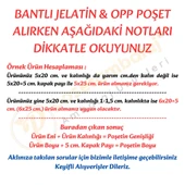 15x25+5 cm. (15x30) 25 Adet Şeffaf Bantlı Yapışkanlı Jelatin Poşet thumbnail 2