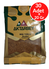 Aktarbey Beş Türlü Baharat Kutu 30 Adet x 20 Gr - 1