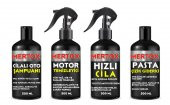 MERTOX ARAÇ ARABA OTOMOBİL OTO TEMİZLİK SETİ ÜRÜNLERİ OTO ŞAMPUANI+MOTOR TEMİZLEYİCİ+HIZLI CİLA+İNCE PASTA 4X500ML - 1