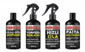 MERTOX ARAÇ ARABA OTOMOBİL OTO TEMİZLİK SETİ ÜRÜNLERİ OTO ŞAMPUANI+TORPİDO PARLATICI+HIZLI CİLA+İNCE PASTA 4X500ML - 1