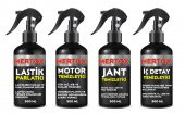 MERTOX ARAÇ ARABA OTOMOBİL OTO TEMİZLİK SETİ ÜRÜNLERİ MOTOR JANT İÇ DETAY TEMİZLEYİCİ VE LASTİK PARLATICI 4X500ML - 1
