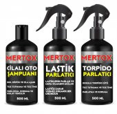 MERTOX ARAÇ ARABA OTOMOBİL OTO TEMİZLİK SETİ ÜRÜNLERİ CİLALI OTO ŞAMPUANI+LASTİK+TORPİDO PARLATICI 3X500ML MALZEMELERİ thumbnail 1