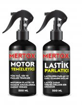 MERTOX ARAÇ ARABA OTOMOBİL OTO TEMİZLİK SETİ ÜRÜNLERİ - MOTOR TEMİZLEYİCİ SPREY + LASTİK PARLATICI 2X500ML MALZEMELERİ thumbnail 1