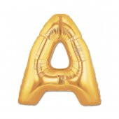 Harf Folyo Balon Büyük Boy Metalik Altın A Harfi Folyo Balon Metalik - 100 cm - 1