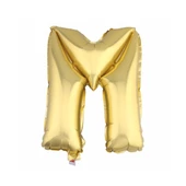 Harf Folyo Balon Büyük Boy Metalik Altın M Harfi Folyo Balon Metalik - 100 cm - 1