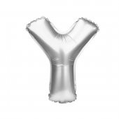 Harf Folyo Balon Büyük Boy Metalik Gümüş Y Harfi Folyo Balon Metalik - 100 cm - 1