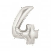 Rakam Folyo Balon Metalik - 4 Yaş Folyo Balon Metalik - 4 Yaş Balonu - 1