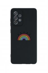 Samsung Galaxy A13 Uyumlu Gökkuşağı Desenli Premium Silikonlu Lansman Telefon Kılıfı - 1